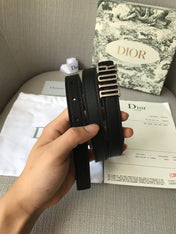 DIOR 26S BELT 20 MM IN BLACK CALFSKIN 638565