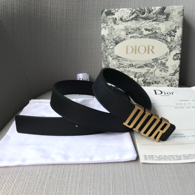 DIOR 26S BELT 30 MM IN BLACK CALFSKIN 638564