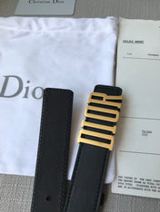 DIOR 26S BELT 30 MM IN BLACK CALFSKIN 638564