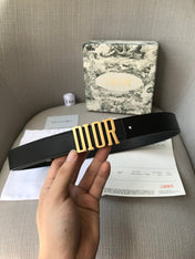 DIOR 26S BELT 30 MM IN BLACK CALFSKIN 638564