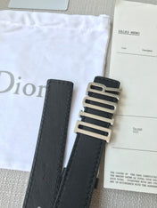 DIOR 26S BELT 30 MM IN BLACK CALFSKIN 638563
