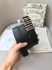 DIOR 26S BELT 30 MM IN BLACK CALFSKIN 638563