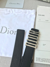 DIOR 26S BELT 30 MM IN BLACK CALFSKIN 638563