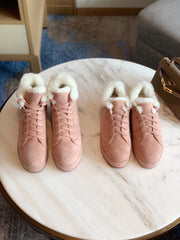 LP WINTER NUAGES HIGH SNEAKERS LIGHT PINK LAMBSKIN
