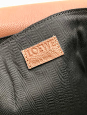 LOE 33 XS MILITARY MESSENGER BAG IN WINTER BROWN CALFSKIN AND JACQUARD