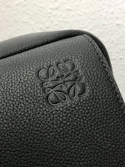 LOE 39 MILITARY BACKPACK IN BLACK SOFT GRAINED CALFSKIN