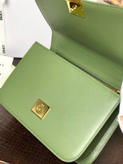 GOYA 18 BAG IN AVOCADO GREEN SILK CALFSKIN