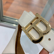 BALMAIN 25S THIN STRAP HIGH HEELS 105MM IN IVORY CALFSKIN GOLD HARDWARE
