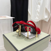 TOM FORD 26S GOLD BUCKLE HEELS 105 MM IN RED VELVET