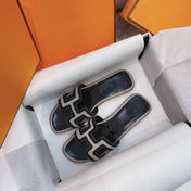 0ran Sandal Black Leather