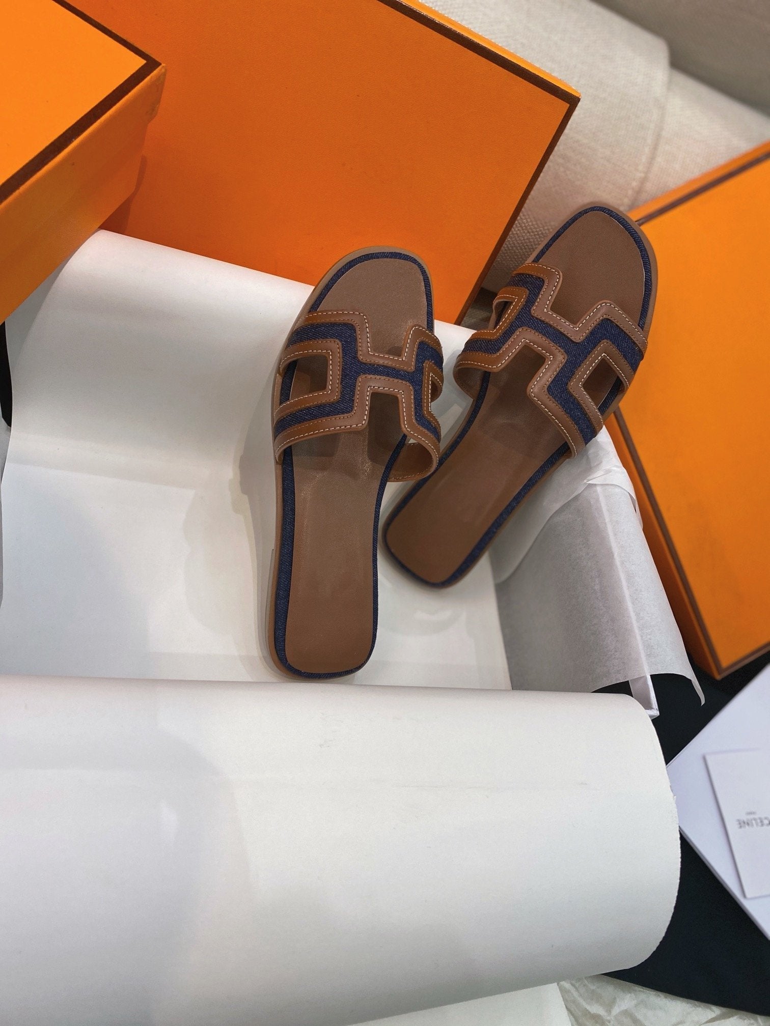 0ran Sandal Brown/Black Leather