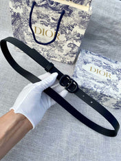DIOR 26S BELT 20 MM IN BLACK CALFSKIN 673571