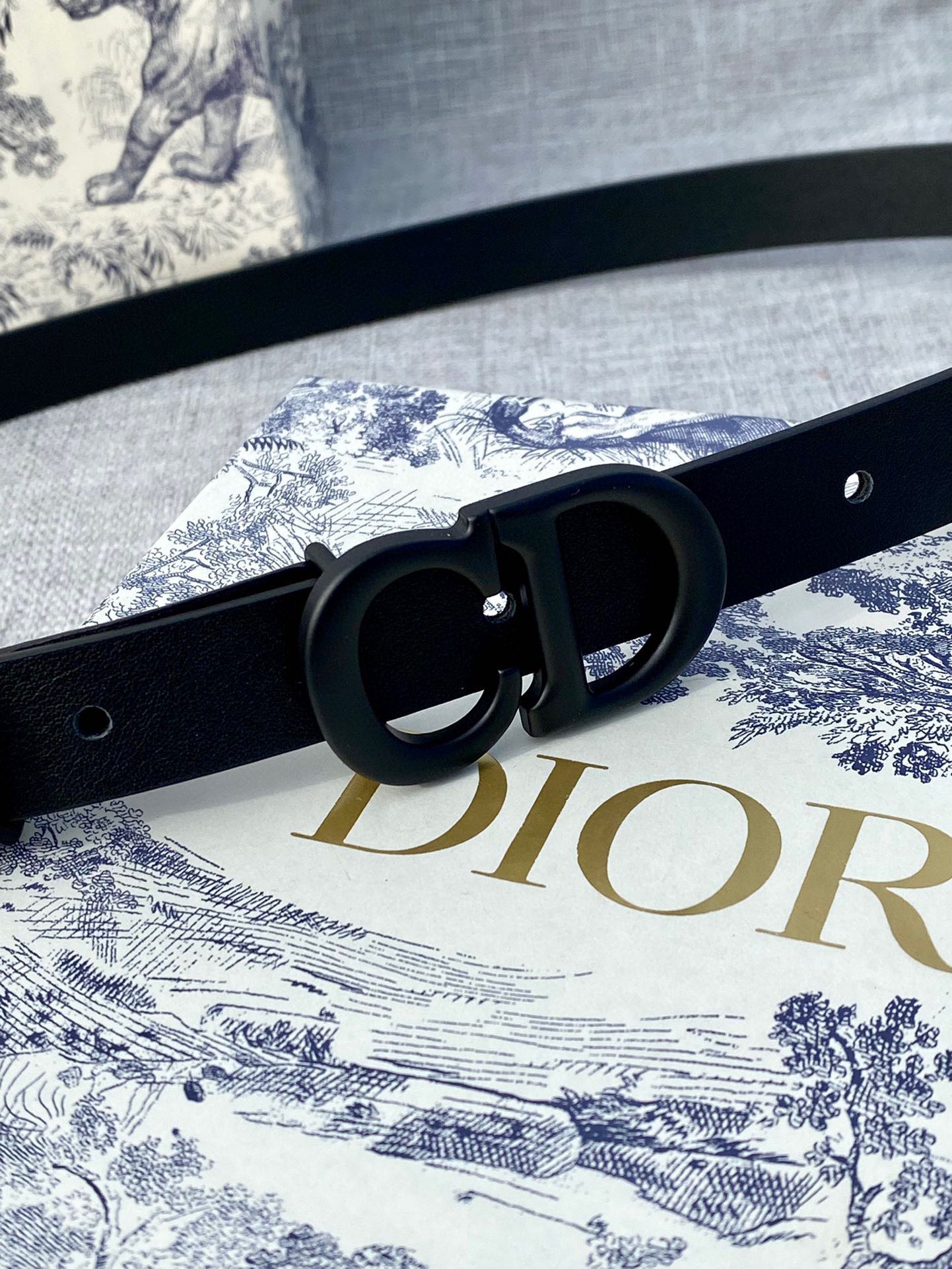 DIOR 26S BELT 20 MM IN BLACK CALFSKIN 673571