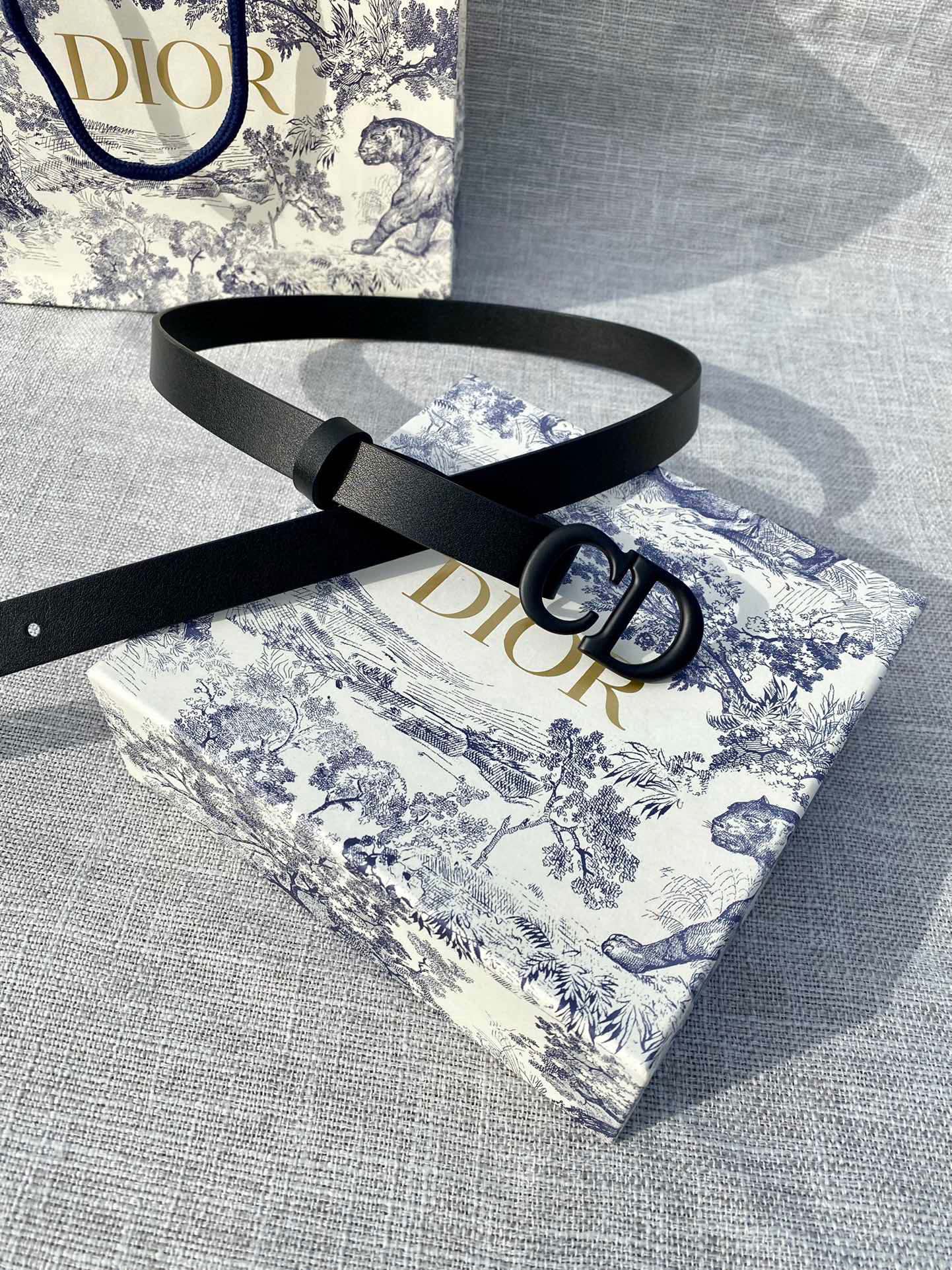 DIOR 26S BELT 20 MM IN BLACK CALFSKIN 673571