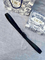 DIOR 26S BELT 20 MM IN BLACK CALFSKIN 673571