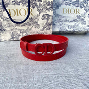 DIOR 26S BELT 20 MM IN DARK RED CALFSKIN 673572