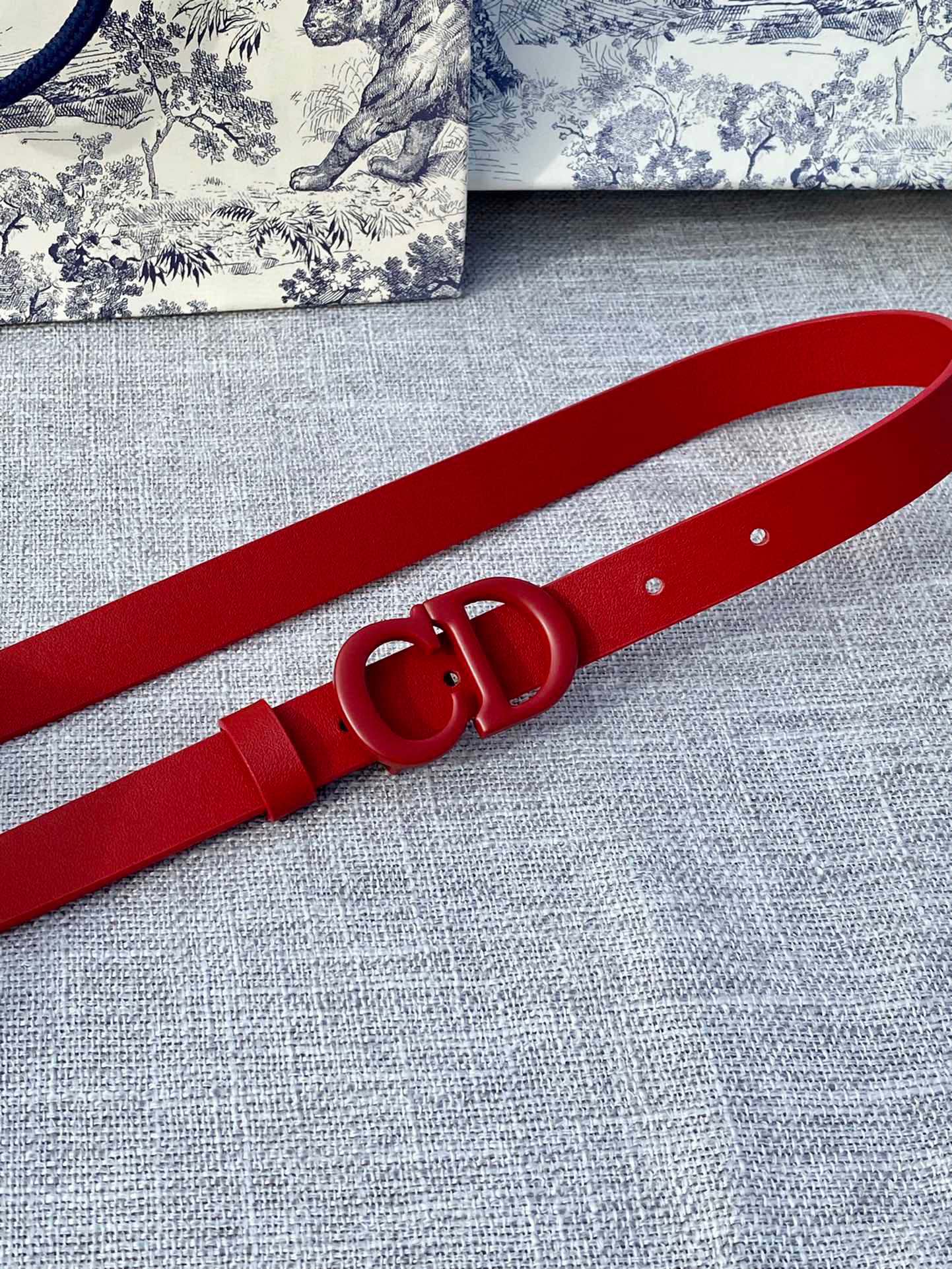 DIOR 26S BELT 20 MM IN DARK RED CALFSKIN 673572