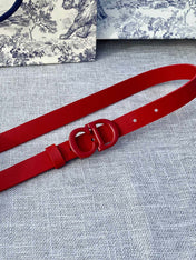 DIOR 26S BELT 20 MM IN DARK RED CALFSKIN 673572