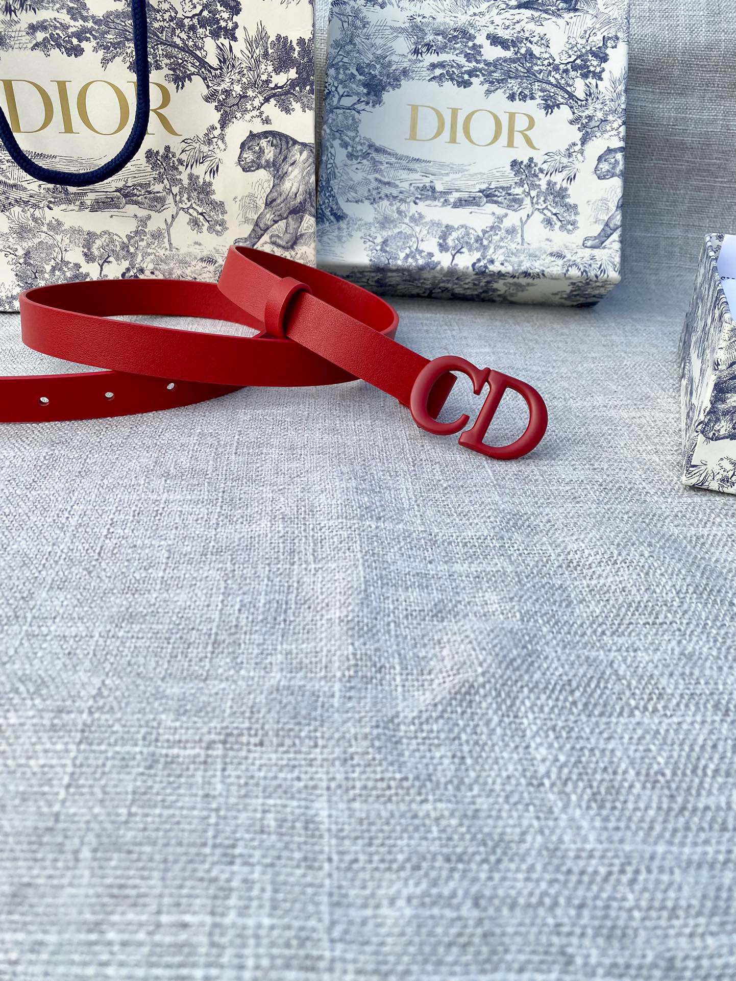 DIOR 26S BELT 20 MM IN DARK RED CALFSKIN 673572