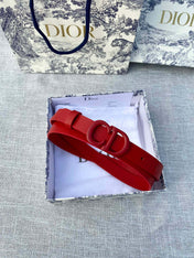 DIOR 26S BELT 20 MM IN DARK RED CALFSKIN 673572