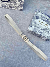 DIOR 26S BELT 20 MM IN CREAM WHITE CALFSKIN 673573