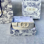 DIOR 26S BELT 20 MM IN CREAM WHITE CALFSKIN 673573