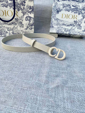 DIOR 26S BELT 20 MM IN CREAM WHITE CALFSKIN 673573