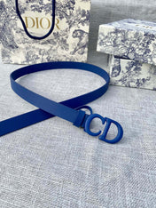 DIOR 26S BELT 20 MM IN NAVY BLUE CALFSKIN 673574