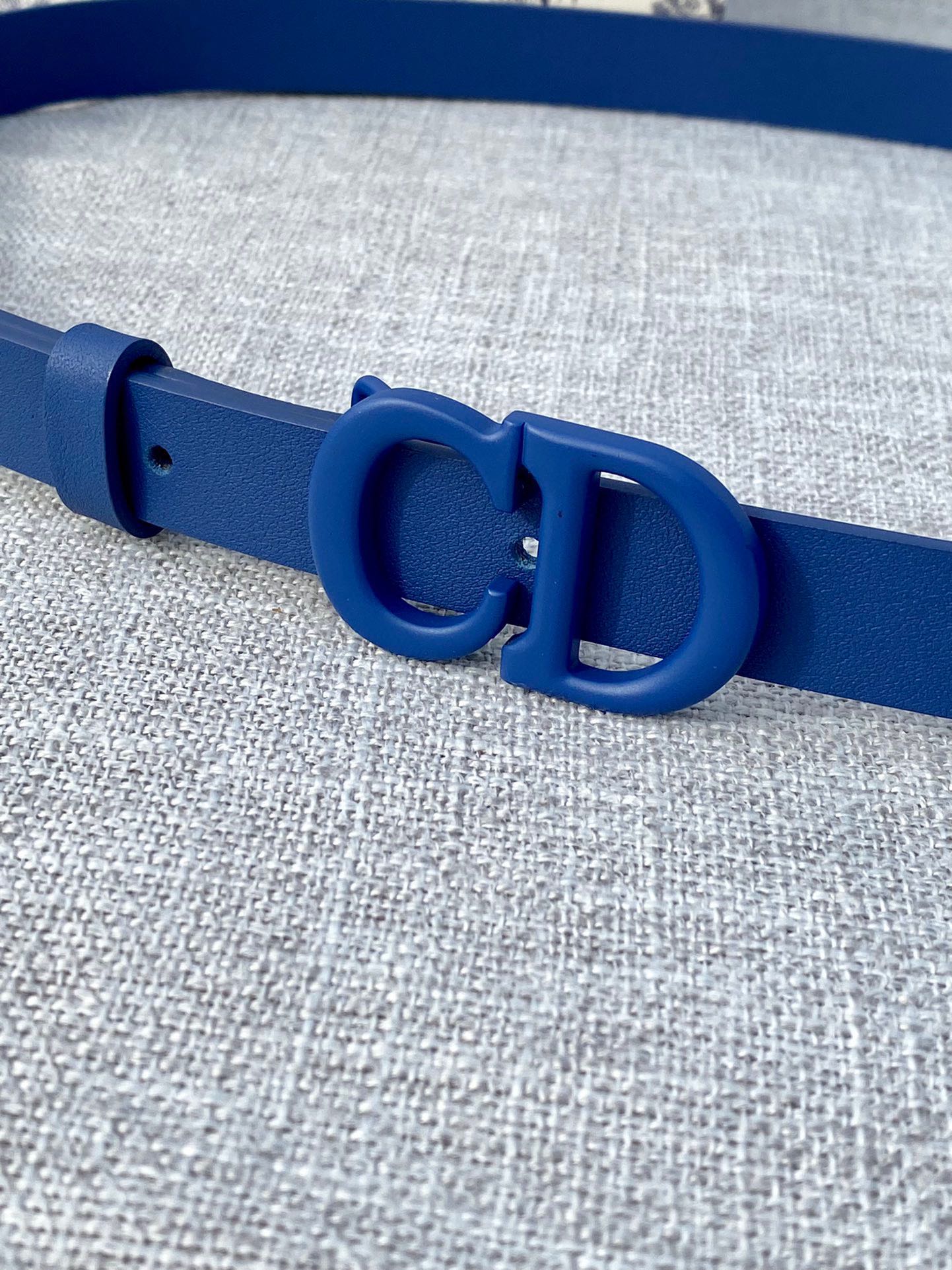 DIOR 26S BELT 20 MM IN NAVY BLUE CALFSKIN 673574