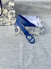 DIOR 26S BELT 20 MM IN NAVY BLUE CALFSKIN 673574