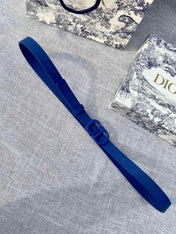 DIOR 26S BELT 20 MM IN NAVY BLUE CALFSKIN 673574