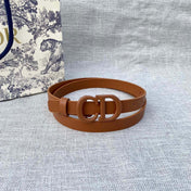 DIOR 26S BELT 20 MM IN BROWN CALFSKIN 673575