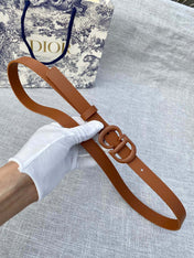 DIOR 26S BELT 20 MM IN BROWN CALFSKIN 673575