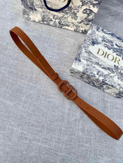 DIOR 26S BELT 20 MM IN BROWN CALFSKIN 673575