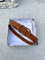 DIOR 26S BELT 20 MM IN BROWN CALFSKIN 673575