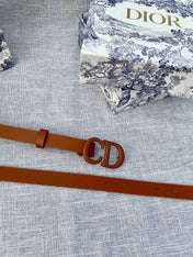 DIOR 26S BELT 20 MM IN BROWN CALFSKIN 673575