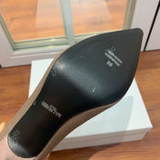 BALMAIN 26S BOOTS 105 MM IN TAUPE BROWN FLYKNIT STYLE 17