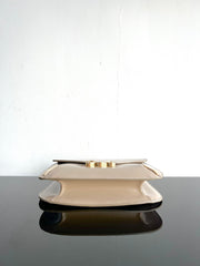 BESACE TRIPHOME 24 BEIGE CREAM GLOSSY CALFSKIN