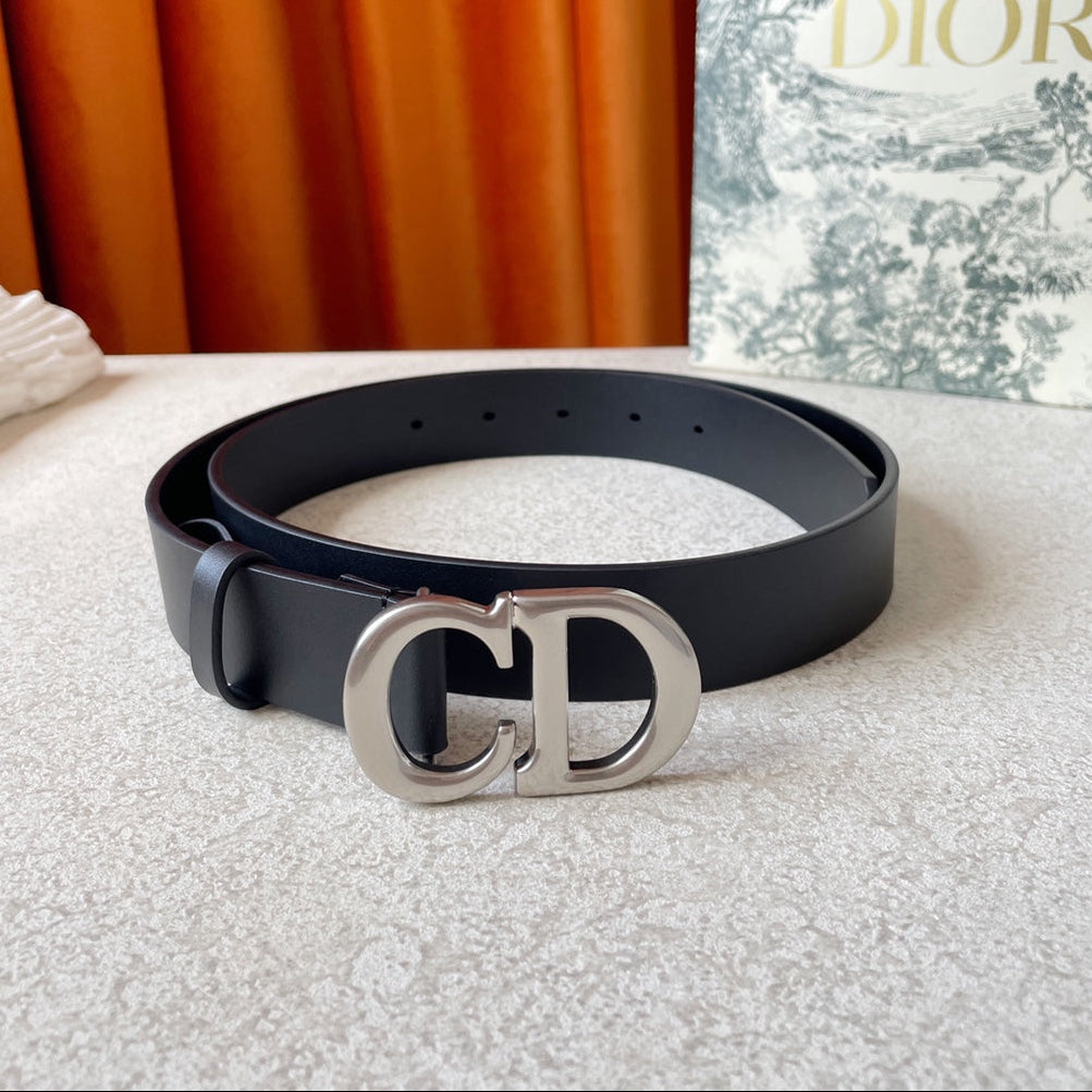 DIOR 25S BELT 30 MM IN BLACK CALFSKIN 594060