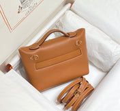 MINI 24/24 21CM IN ORANGE MINIMUM EVERCOLOR CALFSKIN GOLD KELLY BUCKLE
