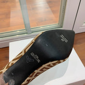 BALMAIN 26S BOOTS 105 MM IN BROWN AND BEIGE FLYKNIT STYLE 10