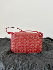 PLUMET POCKET WALLET 20 IN CLASSIC RED GOYARDINE CANVAS AND LAMBSKIN TRIM
