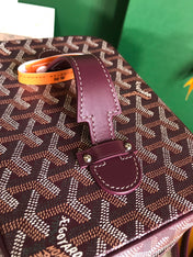 MUSE VANITY CASE 20 IN WINE RED GOYARDINE CANVAS