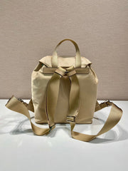 SMALL BACKPACK 28 IN SHOELACE BEIGE PARACHUTE FABRIC
