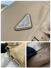 SMALL BACKPACK 28 IN SHOELACE BEIGE PARACHUTE FABRIC