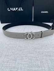 CC 26S BELT 30 MM IN GREY CALFSKIN SILVER HARDWARE 661511