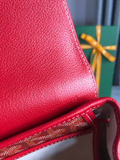 ALPIN MINI BACKPACK 21 IN CLASSIC RED LAMBSKIN AND GOYARDINE CANVAS