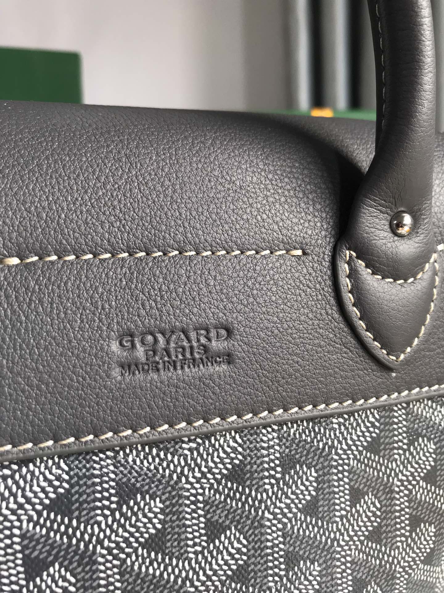 ALPIN MINI BACKPACK 21 IN GRAY LAMBSKIN AND GOYARDINE CANVAS