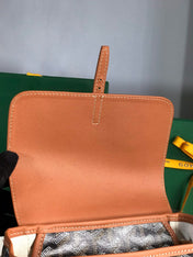 ALPIN MINI BACKPACK 21 IN TAN LAMBSKIN AND BLACK GOYARDINE CANVAS