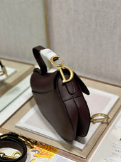DIOR 26S SADDLE BAG 19 IN DARK RED CALFSKIN